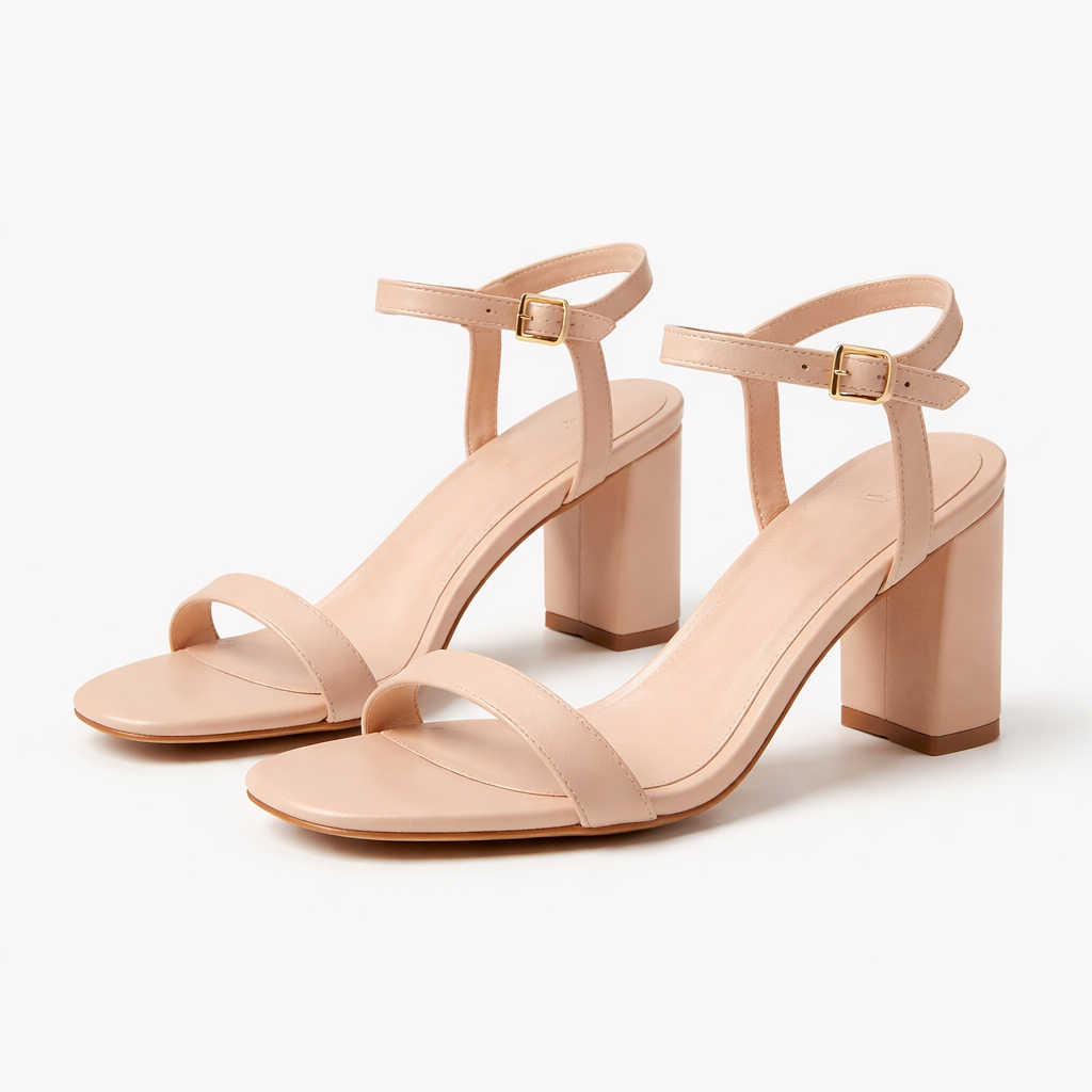 Sandales a talons femme nude avec bride cheville